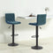 vidaXL Barkrukken 2 st fluweel blauw