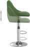 vidaXL - Barkrukken - 2 - st - fluweel - donkergroen