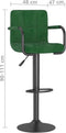vidaXL - Barkrukken - 2 - st - fluweel - donkergroen