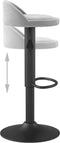 vidaXL - Barkrukken - 2 - st - fluweel - lichtgrijs