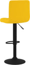 vidaXL - Barkrukken - 2 - st - fluweel - mosterdgeel