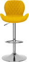 vidaXL - Barkrukken - 2 - st - fluweel - mosterdgeel