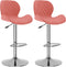 vidaXL - Barkrukken - 2 - st - fluweel - roze