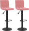 vidaXL Barkrukken 2 st fluweel roze
