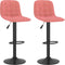 vidaXL - Barkrukken - 2 - st - fluweel - roze