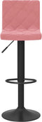vidaXL Barkrukken 2 st fluweel roze