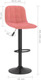 vidaXL - Barkrukken - 2 - st - fluweel - roze