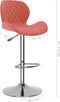 vidaXL - Barkrukken - 2 - st - fluweel - roze