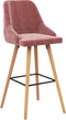 vidaXL - Barkrukken - 2 - st - fluweel - roze