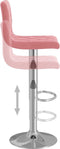 vidaXL - Barkrukken - 2 - st - fluweel - roze