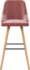 vidaXL - Barkrukken - 2 - st - fluweel - roze