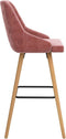vidaXL - Barkrukken - 2 - st - fluweel - roze