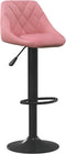 vidaXL - Barkrukken - 2 - st - fluweel - roze