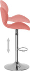vidaXL - Barkrukken - 2 - st - fluweel - roze