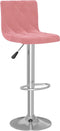 vidaXL - Barkrukken - 2 - st - fluweel - roze