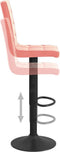 vidaXL - Barkrukken - 2 - st - fluweel - roze