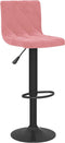 vidaXL Barkrukken 2 st fluweel roze