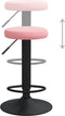 vidaXL - Barkrukken - 2 - st - fluweel - roze