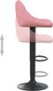 vidaXL - Barkrukken - 2 - st - fluweel - roze
