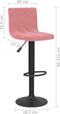 vidaXL Barkrukken 2 st fluweel roze