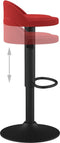 vidaXL - Barkrukken - 2 - st - fluweel - wijnrood