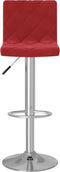 vidaXL - Barkrukken - 2 - st - fluweel - wijnrood