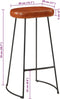 vidaXL - Barkrukken - 2 - st - Gavin - 44x37,5x78 - cm