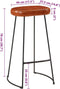 vidaXL - Barkrukken - 2 - st - Gavin - 44x37,5x78 - cm