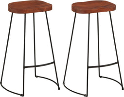 vidaXL - Barkrukken - 2 - st - Gavin - 50x40x78 - cm - massief - mangohout