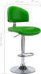 vidaXL - Barkrukken - 2 - st - kunstleer - groen