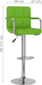 vidaXL - Barkrukken - 2 - st - kunstleer - groen