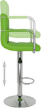 vidaXL - Barkrukken - 2 - st - kunstleer - groen