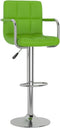 vidaXL - Barkrukken - 2 - st - kunstleer - groen
