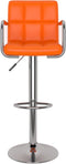 vidaXL - Barkrukken - 2 - st - kunstleer - oranje