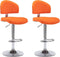 vidaXL - Barkrukken - 2 - st - kunstleer - oranje