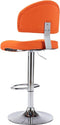 vidaXL - Barkrukken - 2 - st - kunstleer - oranje