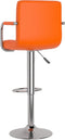 vidaXL - Barkrukken - 2 - st - kunstleer - oranje