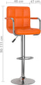 vidaXL - Barkrukken - 2 - st - kunstleer - oranje