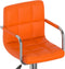 vidaXL - Barkrukken - 2 - st - kunstleer - oranje