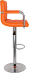 vidaXL - Barkrukken - 2 - st - kunstleer - oranje