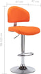 vidaXL - Barkrukken - 2 - st - kunstleer - oranje
