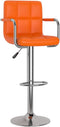 vidaXL - Barkrukken - 2 - st - kunstleer - oranje