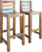 vidaXL - Barkrukken - 2 - st - massief - gerecycled - hout