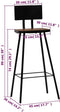vidaXL - Barkrukken - 2 - st - massief - gerecycled - hout