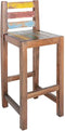 vidaXL - Barkrukken - 2 - st - massief - gerecycled - hout