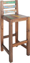 vidaXL - Barkrukken - 2 - st - massief - gerecycled - hout