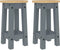 vidaXL - Barkrukken - 2 - st - massief - grenenhout - grijs