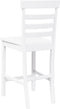 vidaXL - Barkrukken - 2 - st - massief - hout - rubber - wit