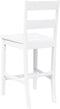 vidaXL - Barkrukken - 2 - st - massief - hout - rubber - wit