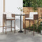 vidaXL - Barkrukken - 2 - st - met - kussens - poly - rattan - bruin